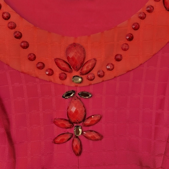 Hale Bob Jeweled Mini Sheath Dress M - Picture 3 of 7